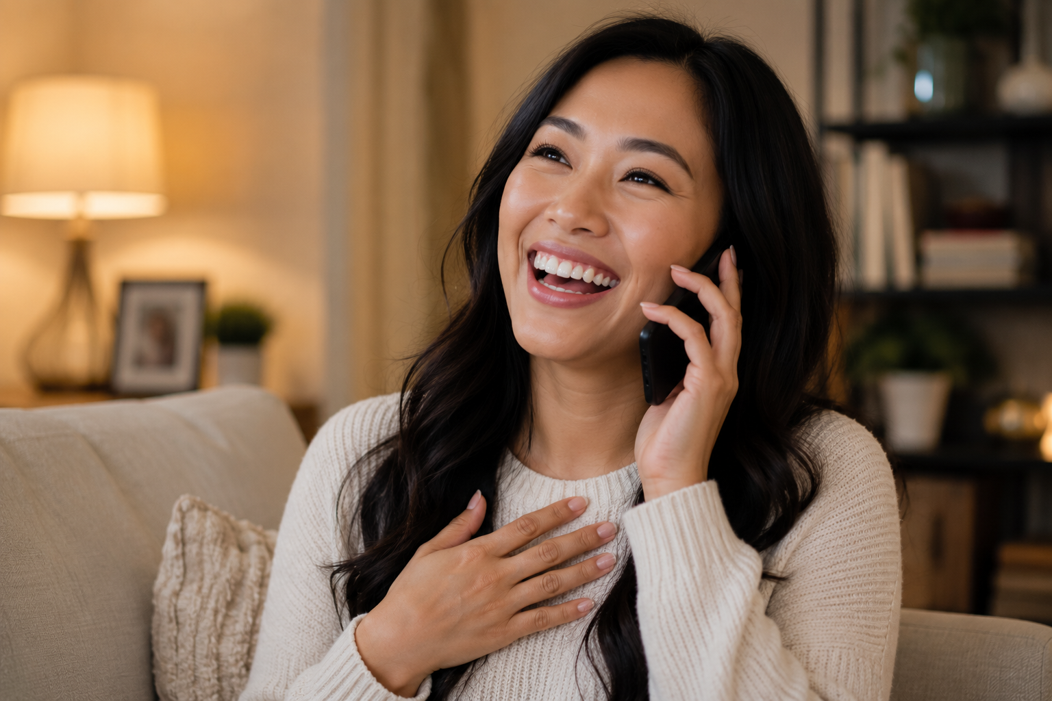 Client receiving intuitive reading on the phone with Global Psychic Network